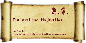 Merschilcz Hajnalka névjegykártya
